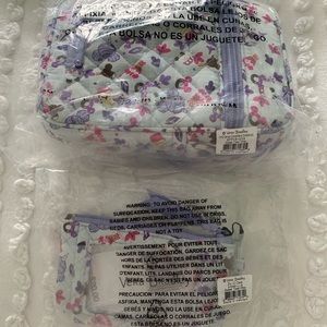 Vera Bradley Disney Snacks RFID Crossbody & RFID Small ID Purse NWT